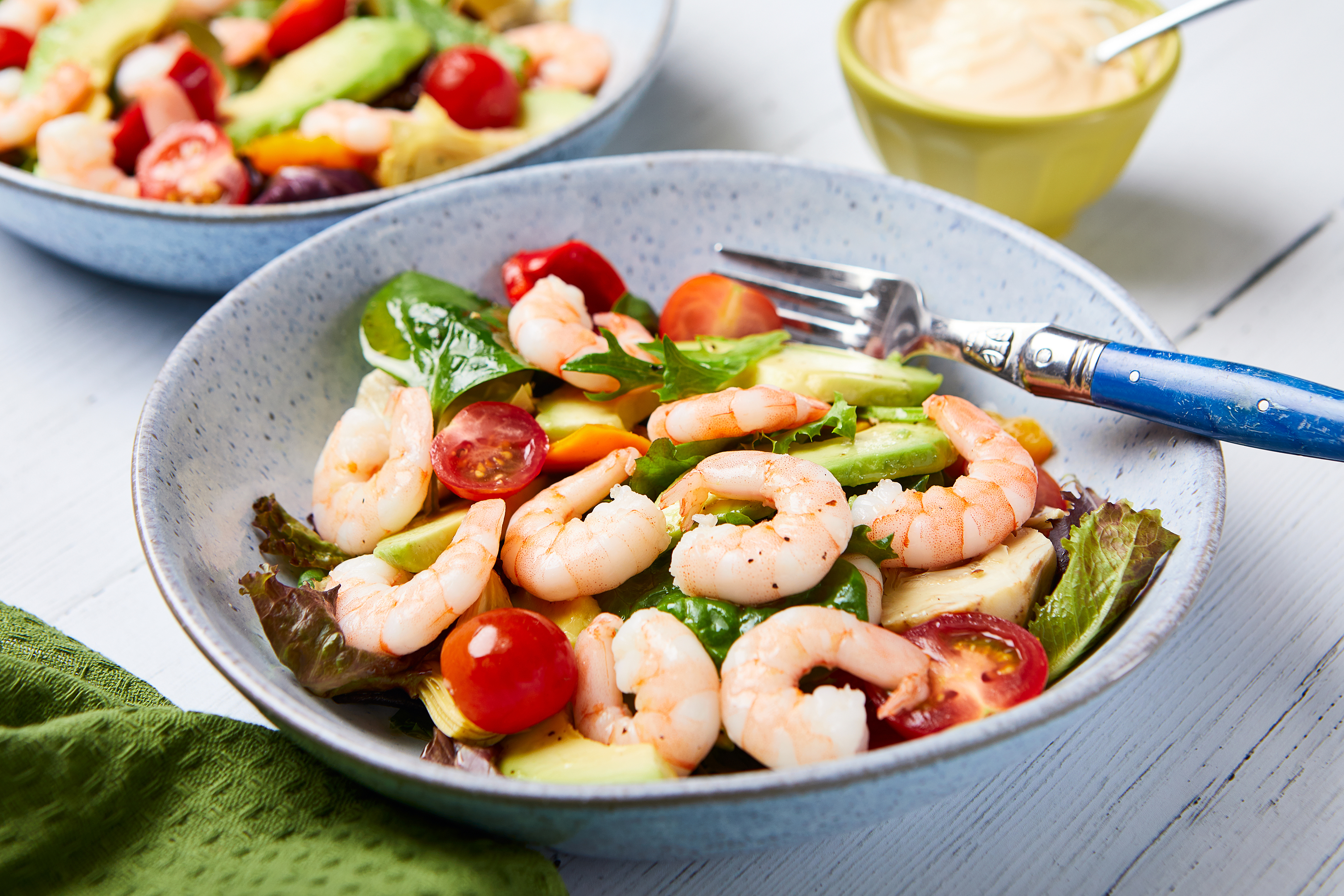 Photo of prawn, avocado and tomato salad